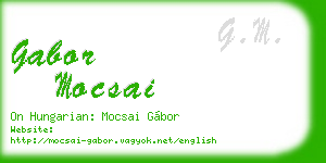 gabor mocsai business card