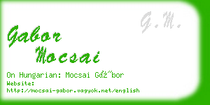 gabor mocsai business card